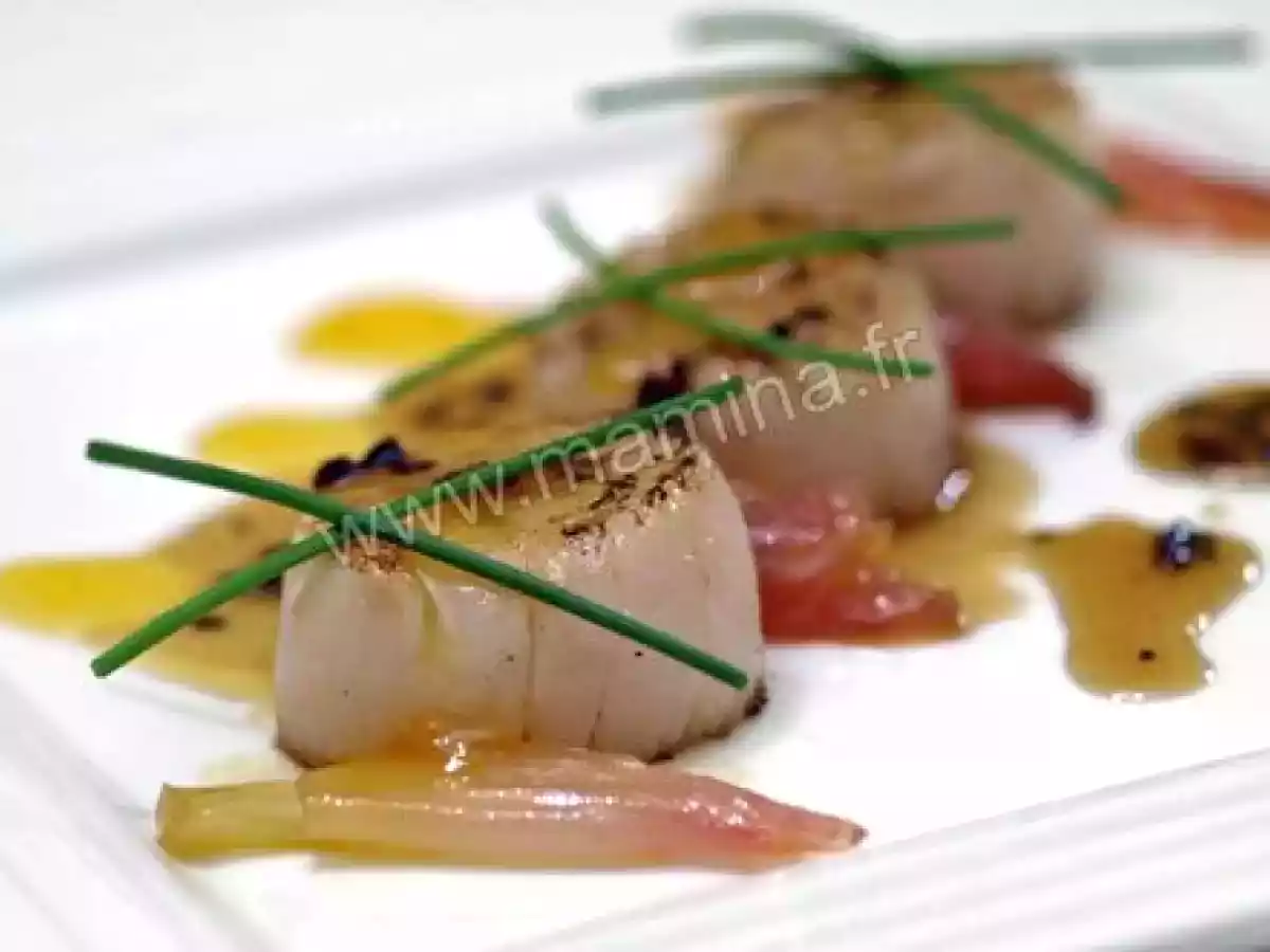 Coquilles Saint Jacques : agrumes et grué de cacao - photo 3