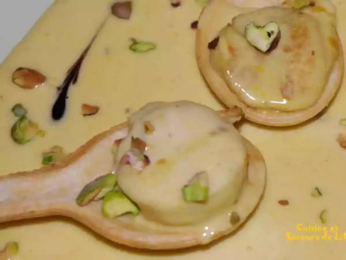 Coquilles Saint-Jacques au safran et pistaches