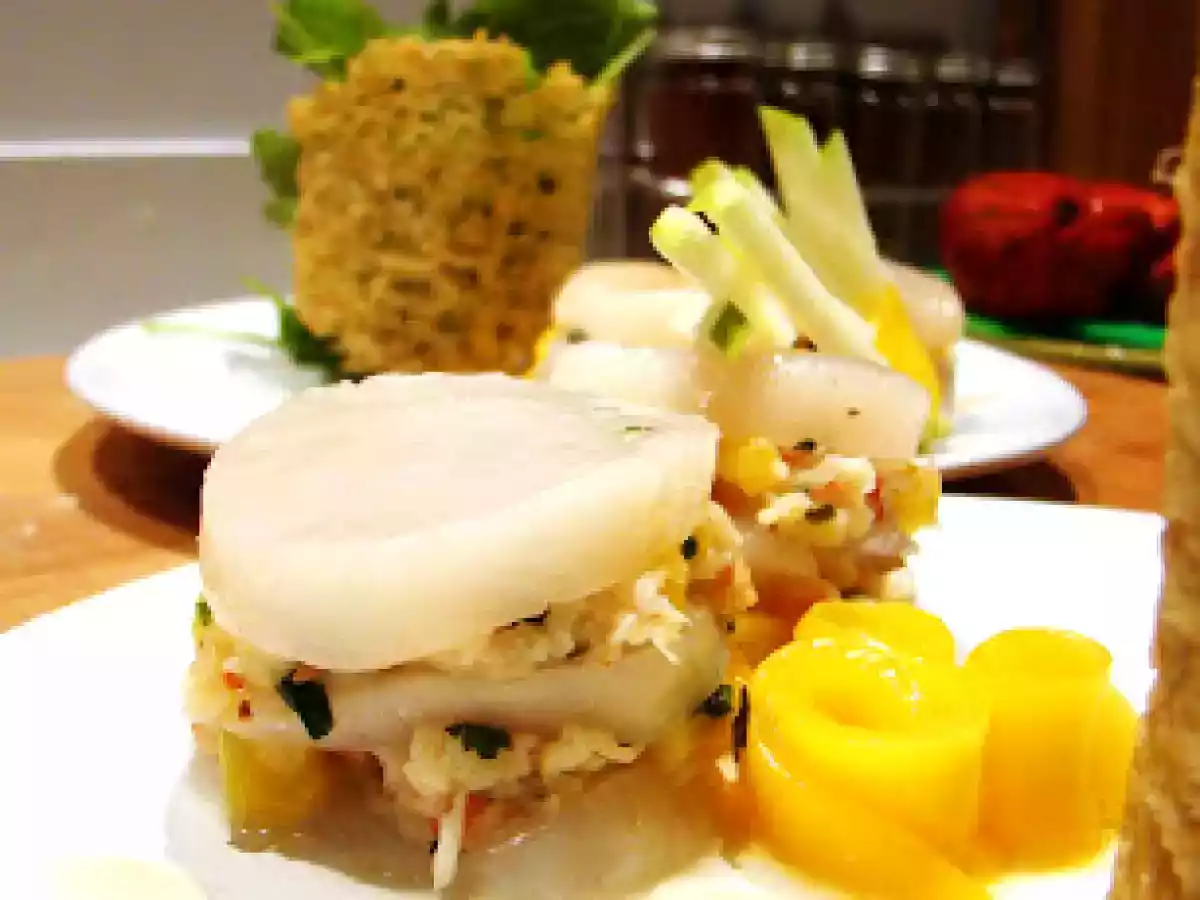 Coquilles St-Jacques, mangue et parmesan quand je prepare noel avec William Ledeuil...