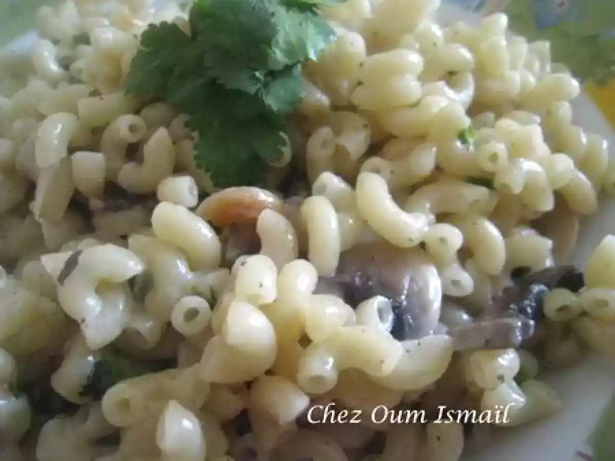 Coquillettes aux champignons, façon risotto