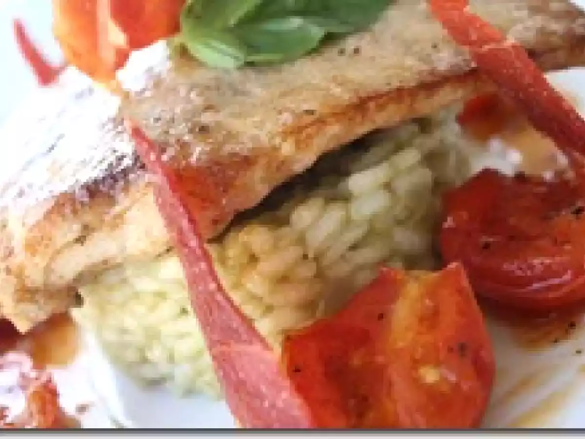 Corb Noir au Beurre Noisette, Risotto au Basilic et Poêlée de Tomate Cerise - photo 3