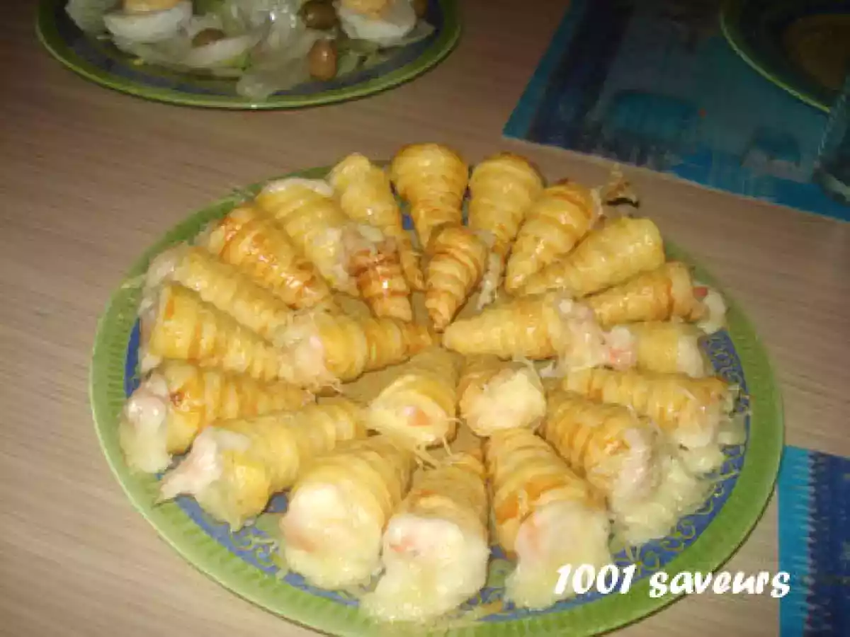 Cornets aux crevettes
