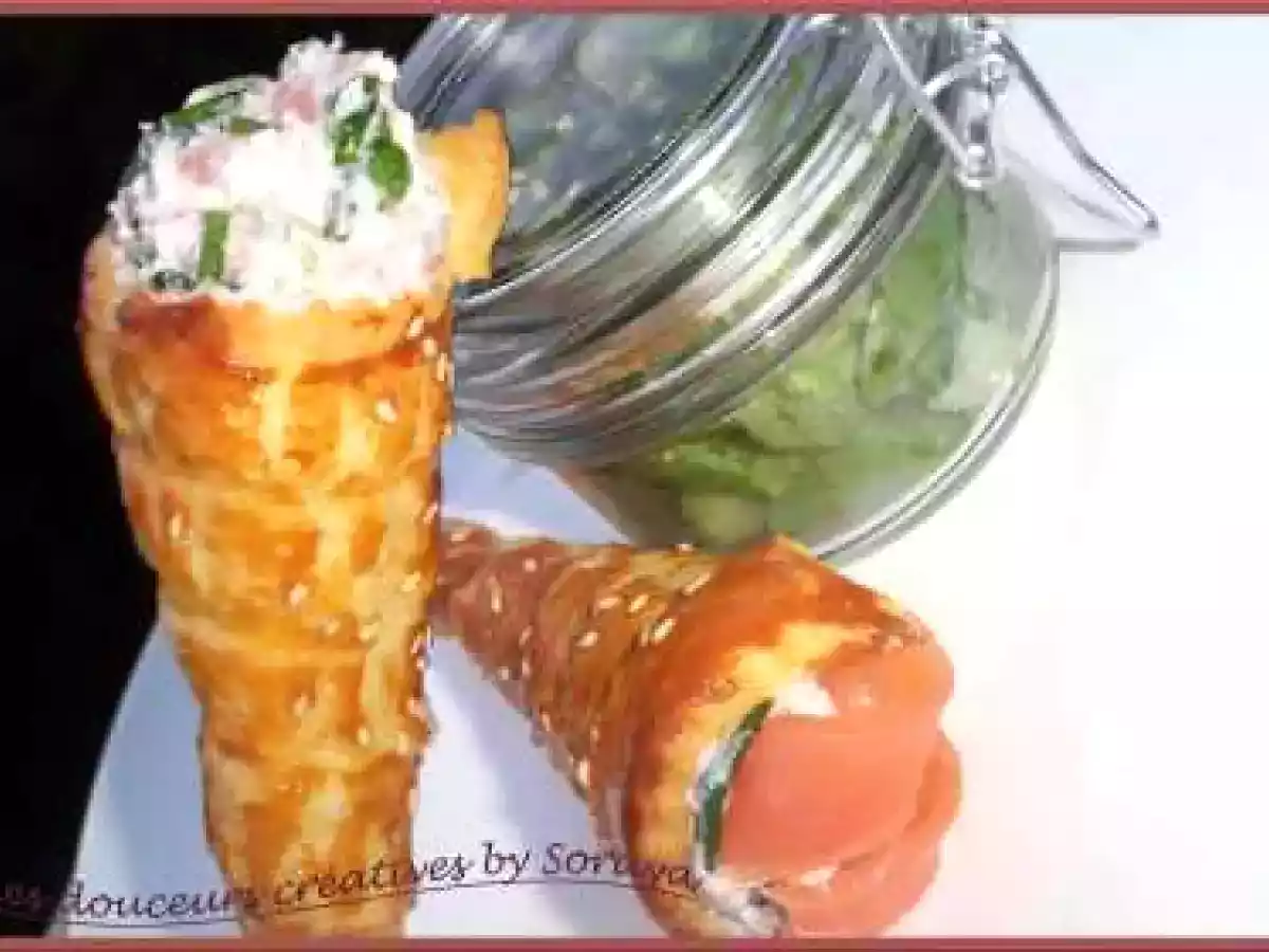 Cornets de saumon ricotta & sa mâche saveur sésame - photo 2