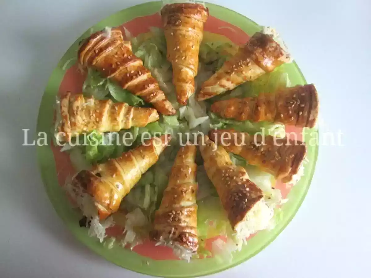 Cornets farcis à la viande hachée et à la bechamel