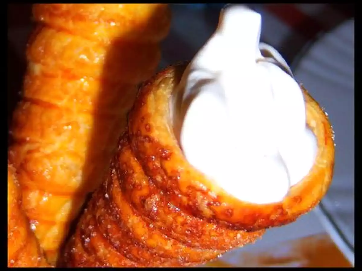 Cornets feuilletés, Chantilly Vanille