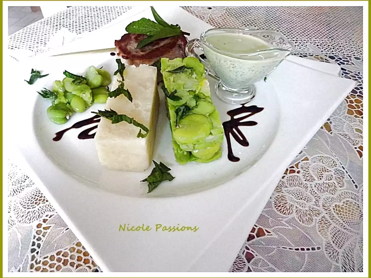 Côte d'agneau aux féves et écrasé de pommes de terres sauce menthe - photo 2