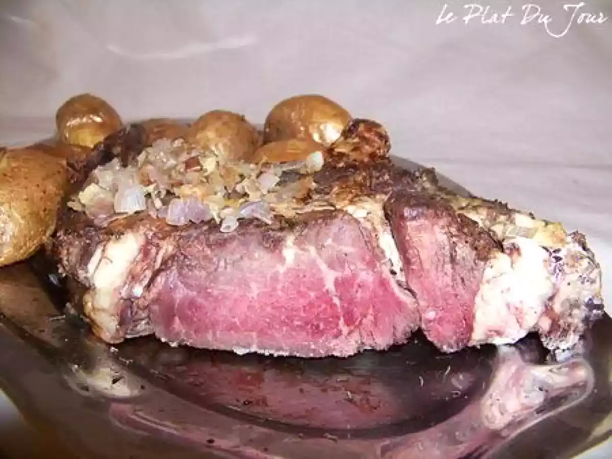 Côte de boeuf aux échalotes et pommes de terre - photo 2
