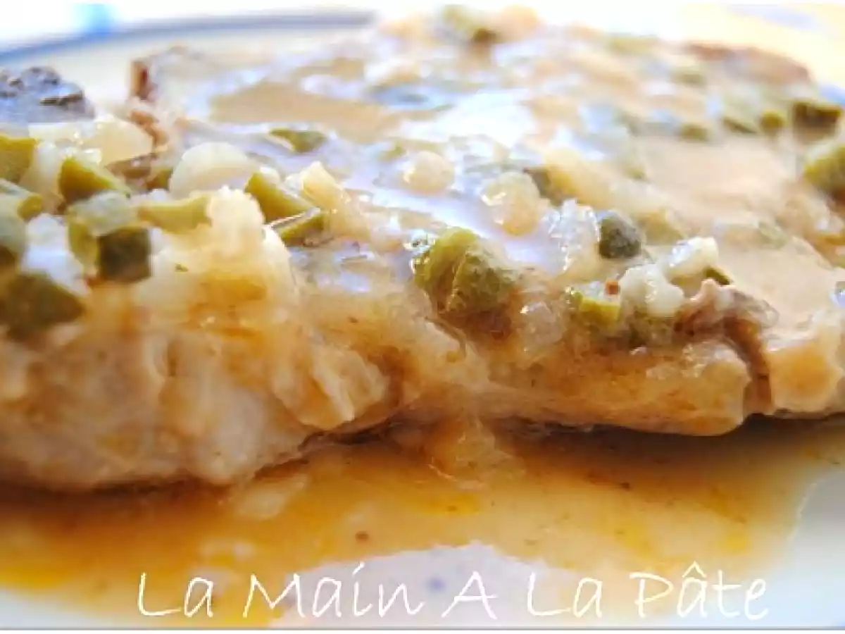 Côte de porc façon charcutière