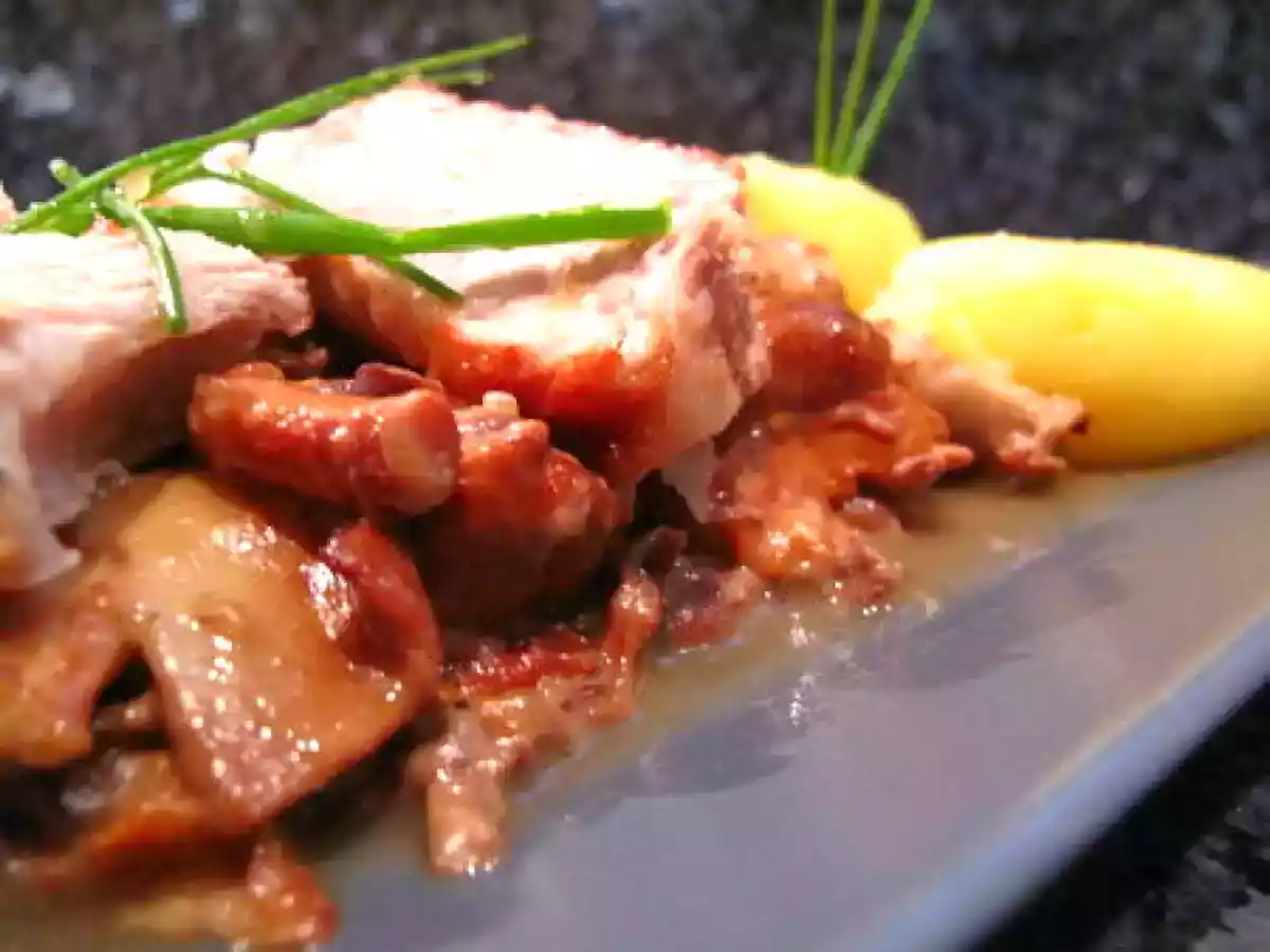 Côte de veau au jus tomaté, écrasée de pomme de terre à l'huile de truffe, .. - photo 3