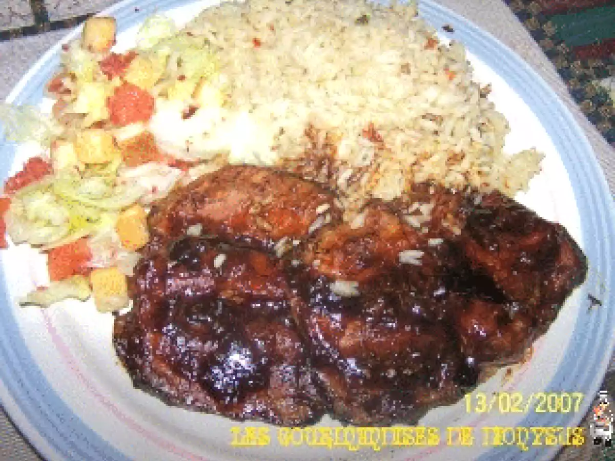 Côtelettes de porc à l'Hawaïen