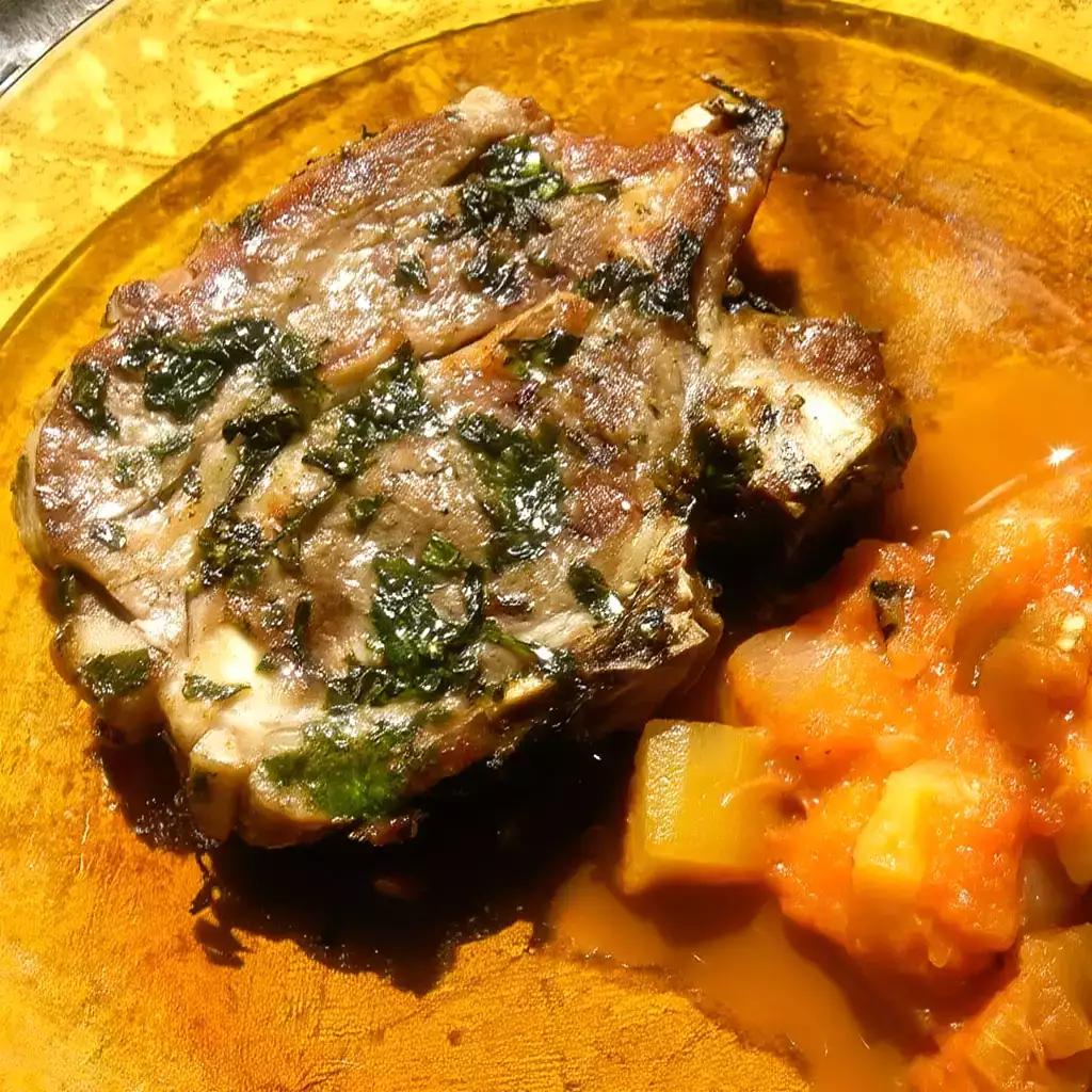 Côtes d'agneau au barbecue à la persillade