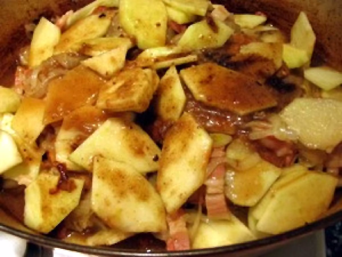 Côtes de porc aux pommes et au cidre en cocotte - photo 6
