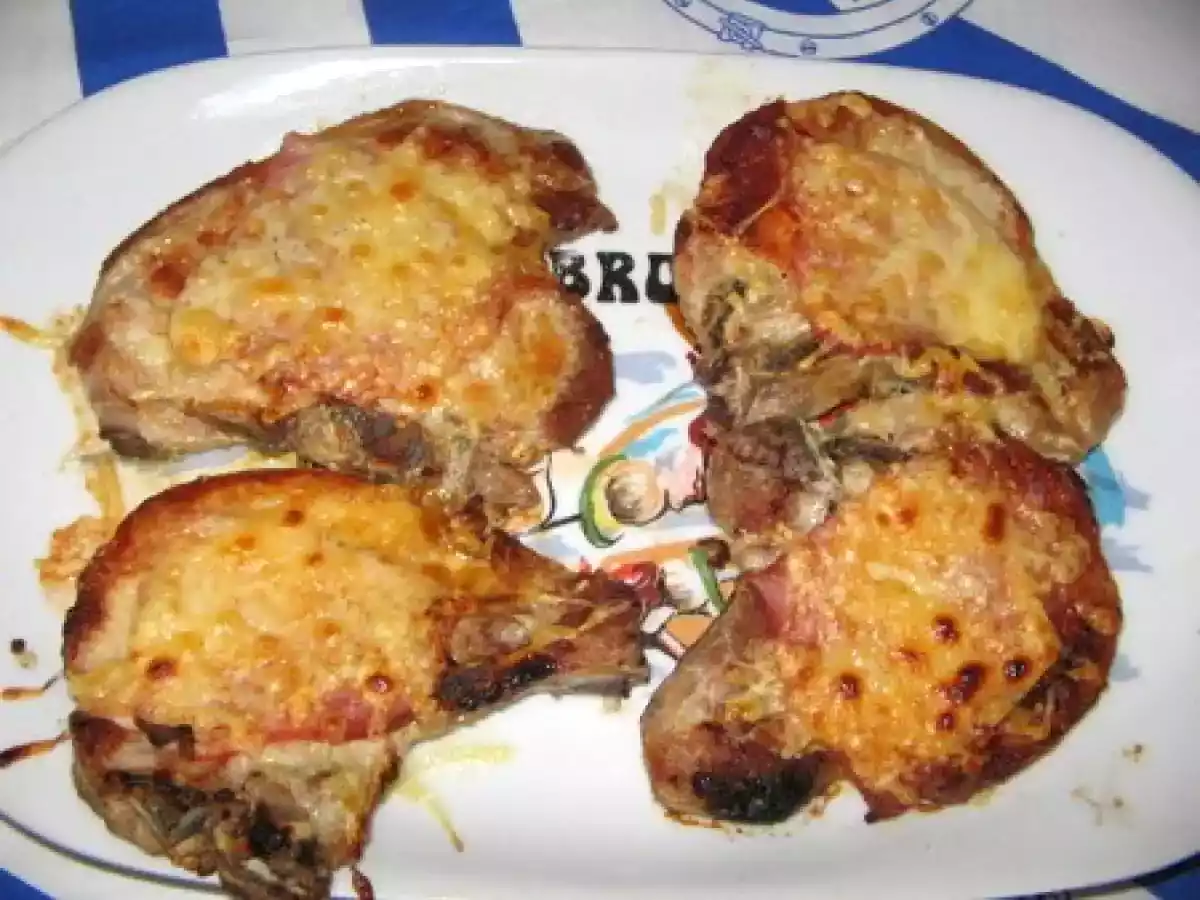 Cotes de porc gratinées light