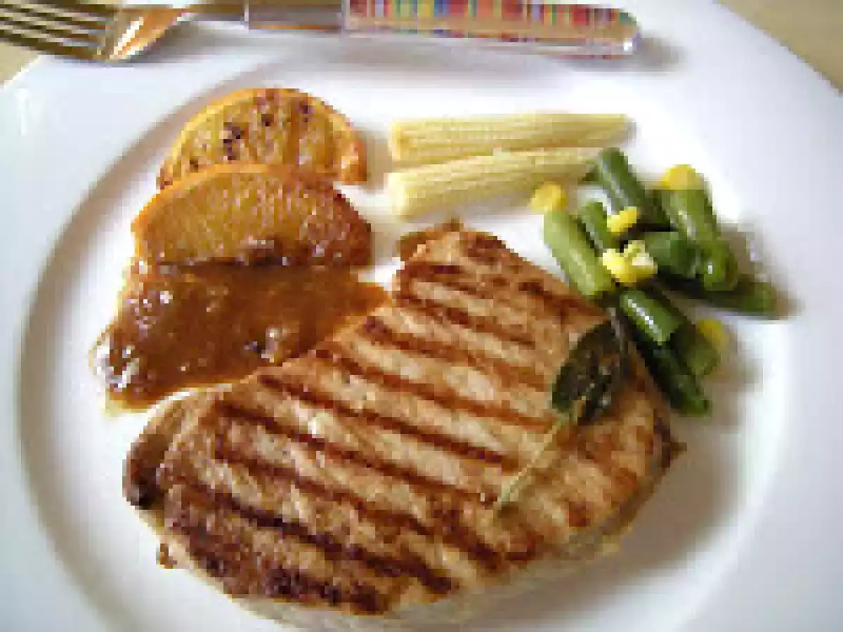 Côtes de porc marinées à l'orange et à la sauge fraîche - photo 2