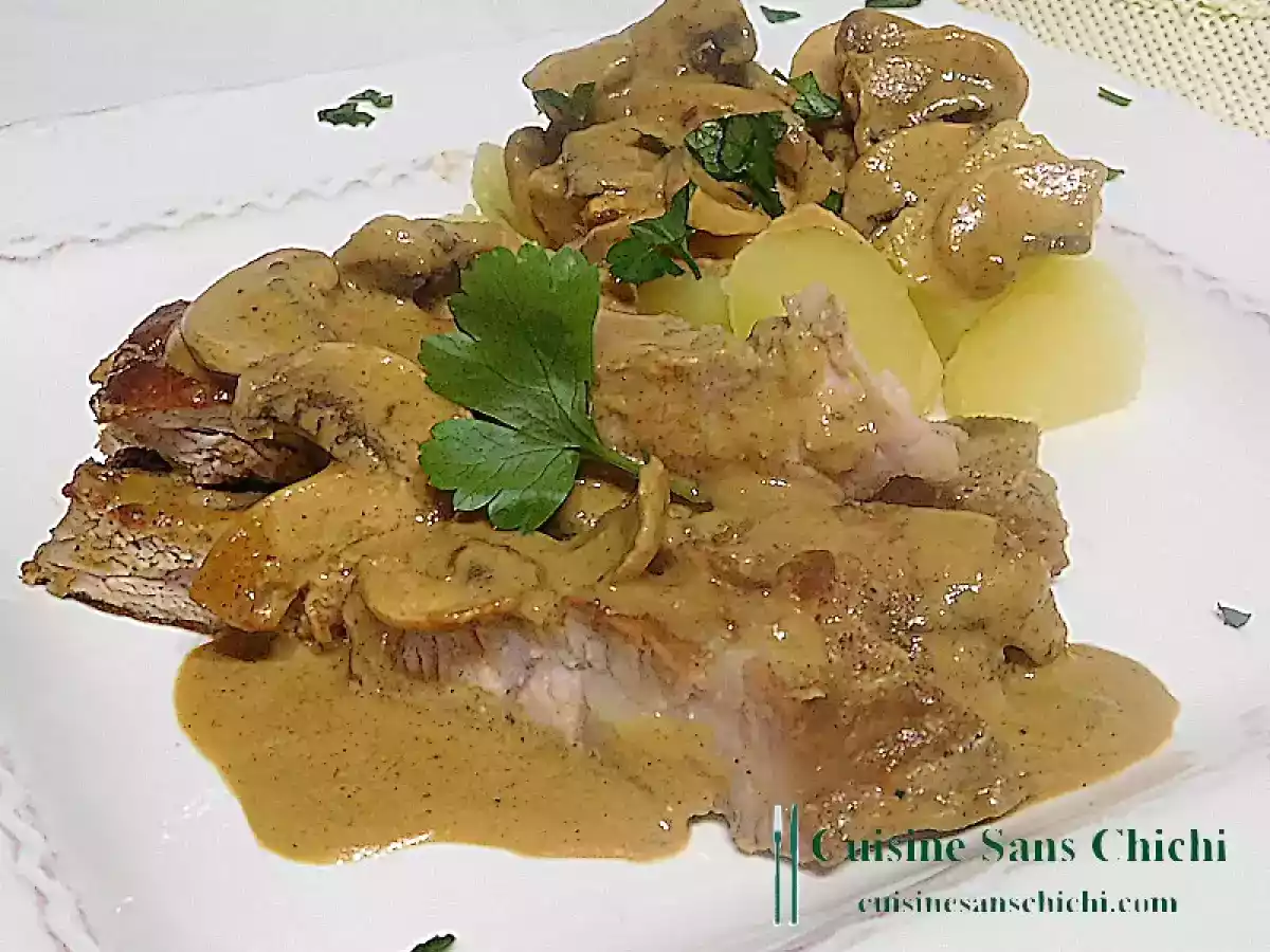 Côtes de veau à l'ancienne.