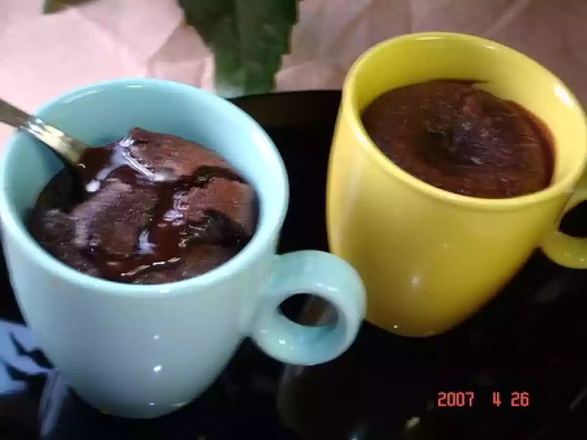Coulant au chocolat en tasse
