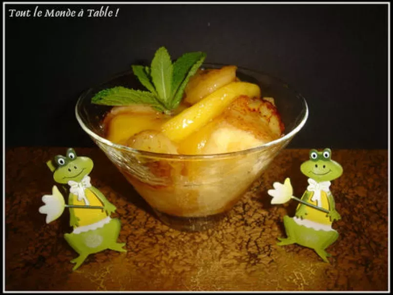 Coupe glacée fruits de la passion aux mangues et bananes rôties caramélisées - photo 2