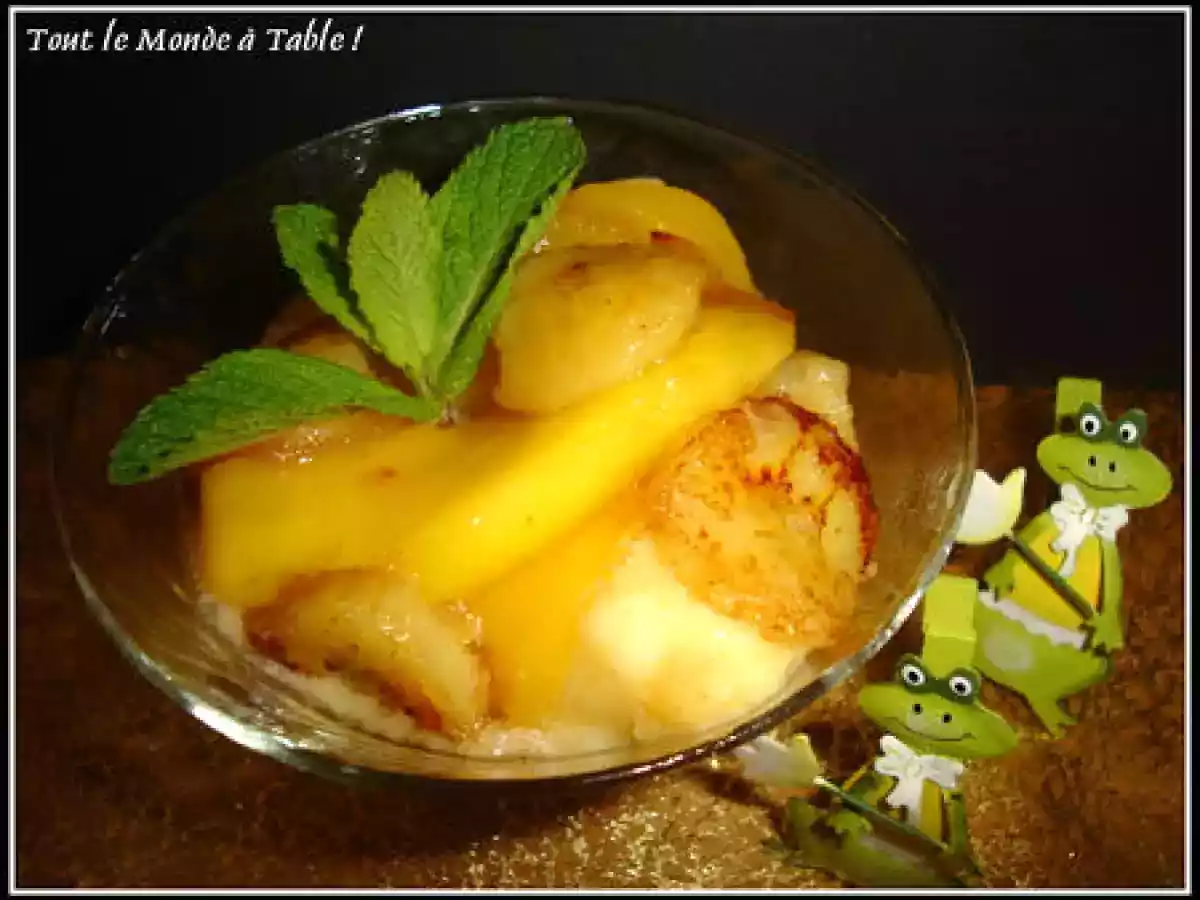 Coupe glacée fruits de la passion aux mangues et bananes rôties caramélisées - photo 3