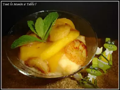 Coupe glacée fruits de la passion aux mangues et bananes rôties caramélisées - photo 3