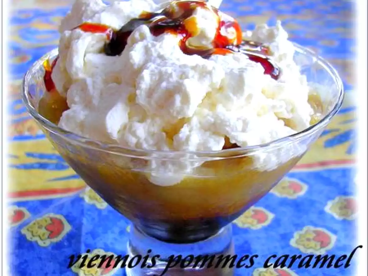 COUPE VIENNOISE COMPOTE DE POMME SUR COULIS DE CARAMEL - photo 2