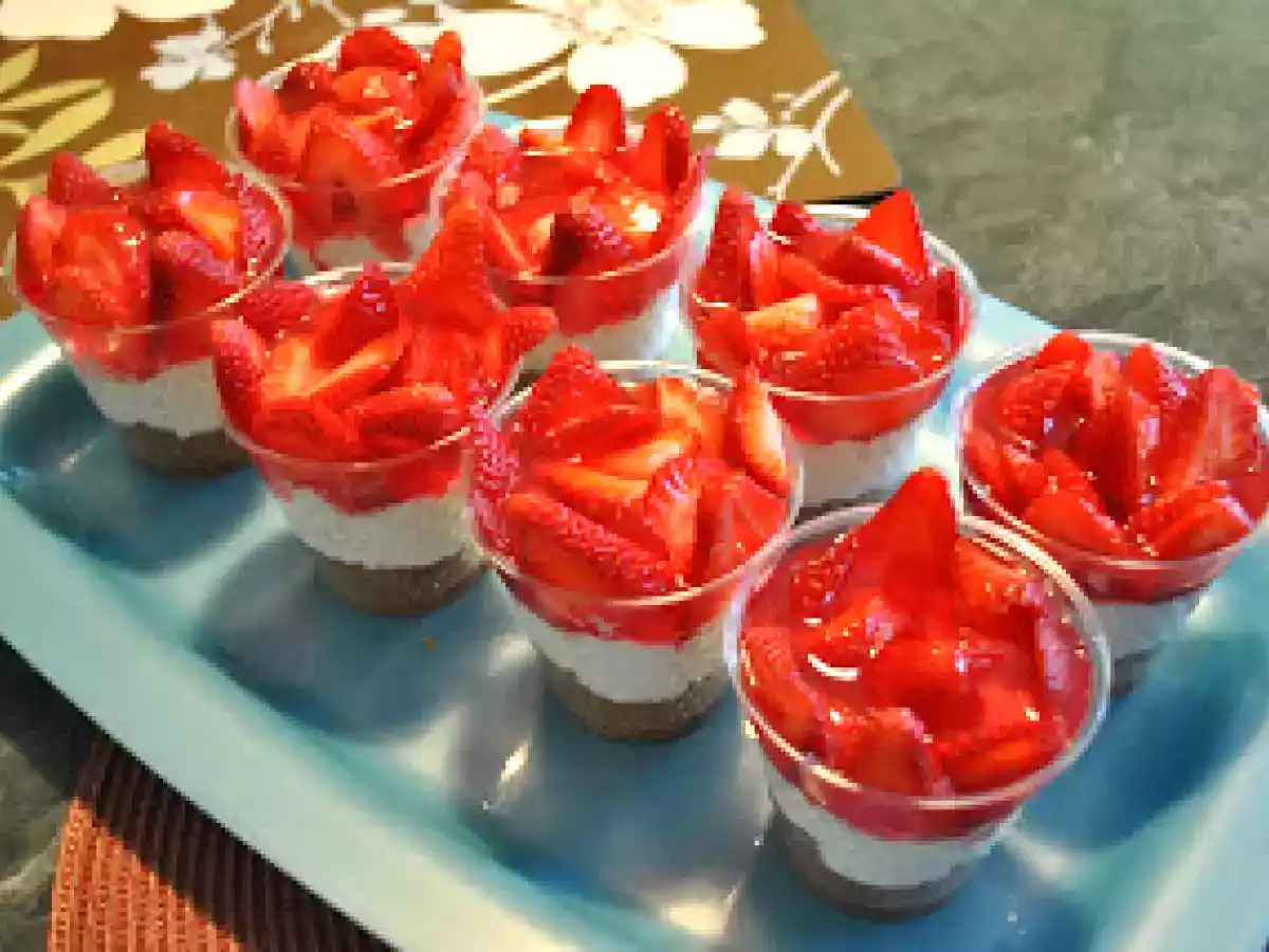 Coupes de Gâteau au fromage (fraises et Grand Marnier) - photo 2