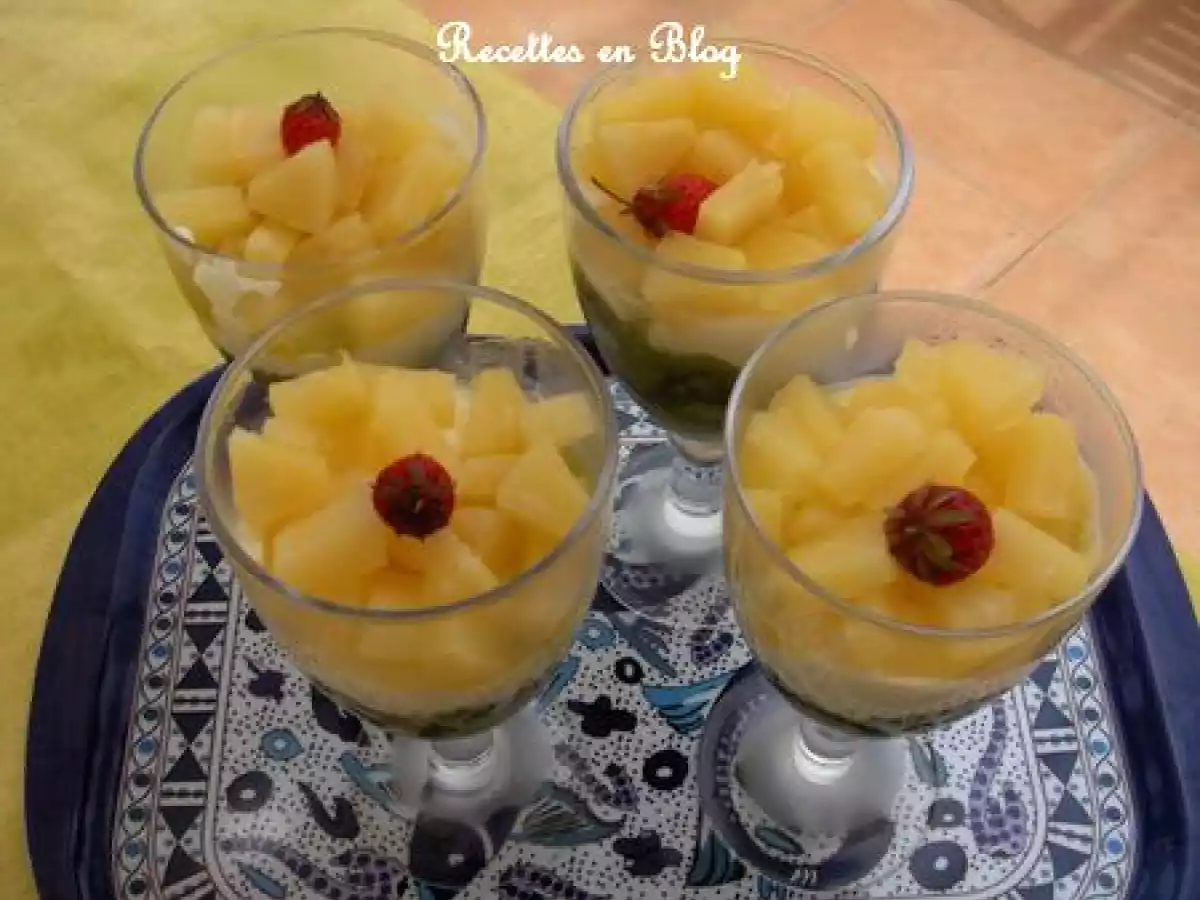 COUPES DE KIWIS ET ANANAS AUX PETITS SUISSES - photo 2