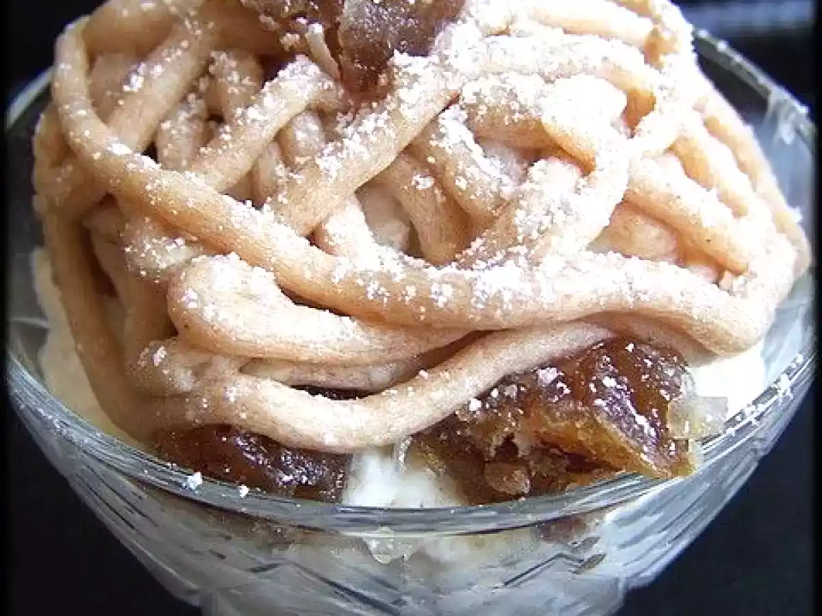 Coupes monts-blancs aux marrons glacés