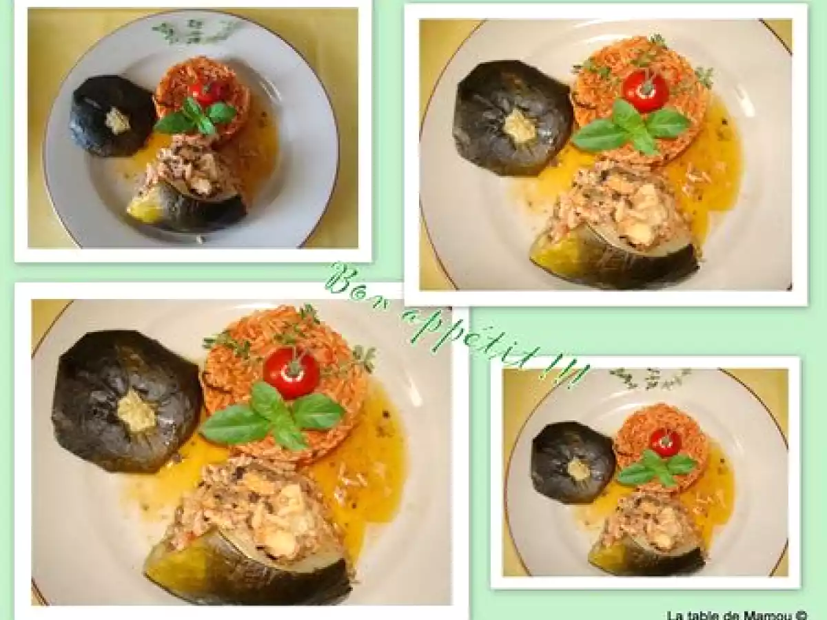 Courgette ronde farcie à la sardine