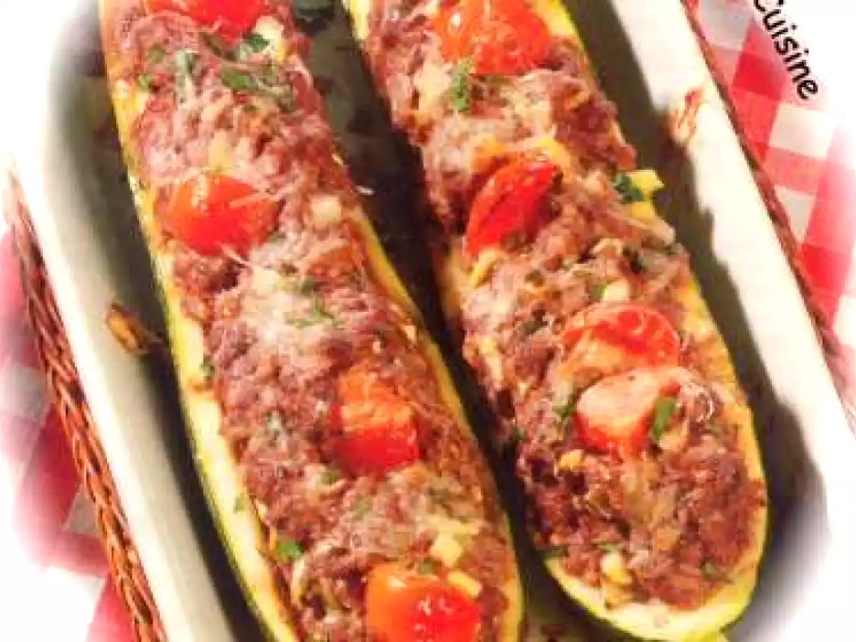 Courgettes en petits bateaux