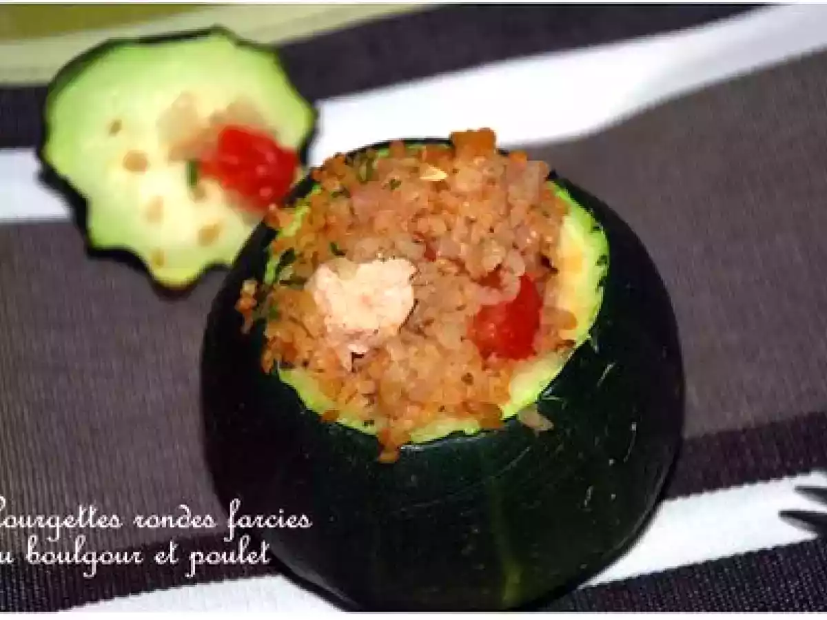 Courgettes farcies au boulgour et au poulet