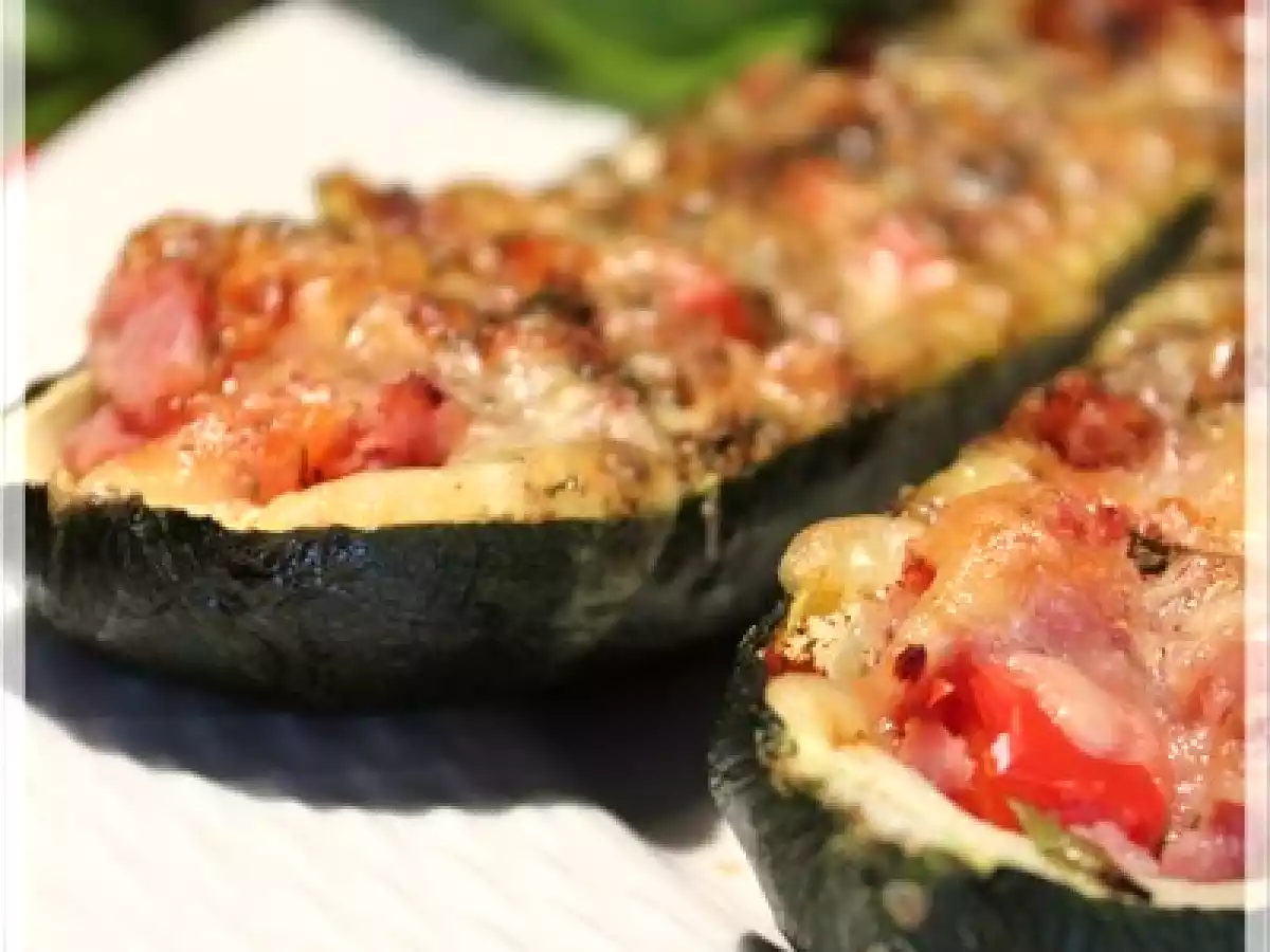 Courgettes farcies au jambon
