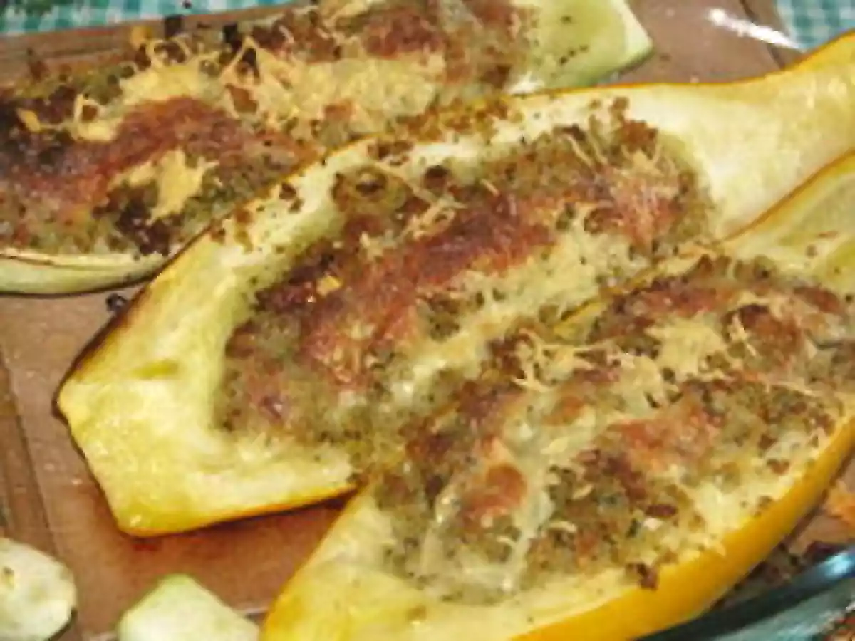 Courgettes farcies aux céréales méditerranéennes et au chèvre