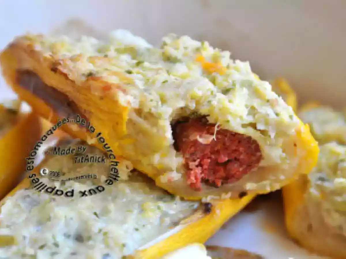 Courgettes farcies aux merguez