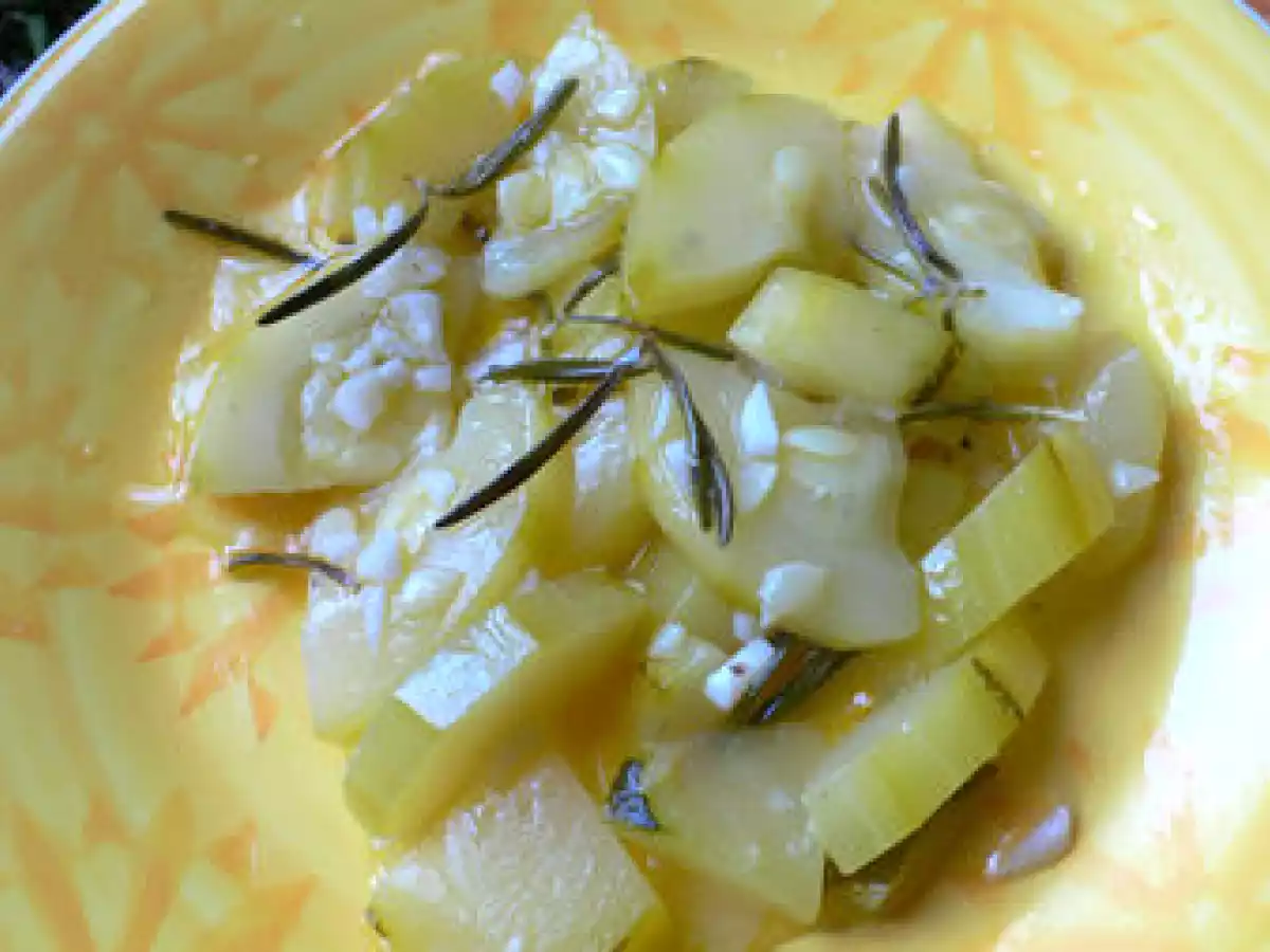 Courgettes marinées au vinaigre de miel