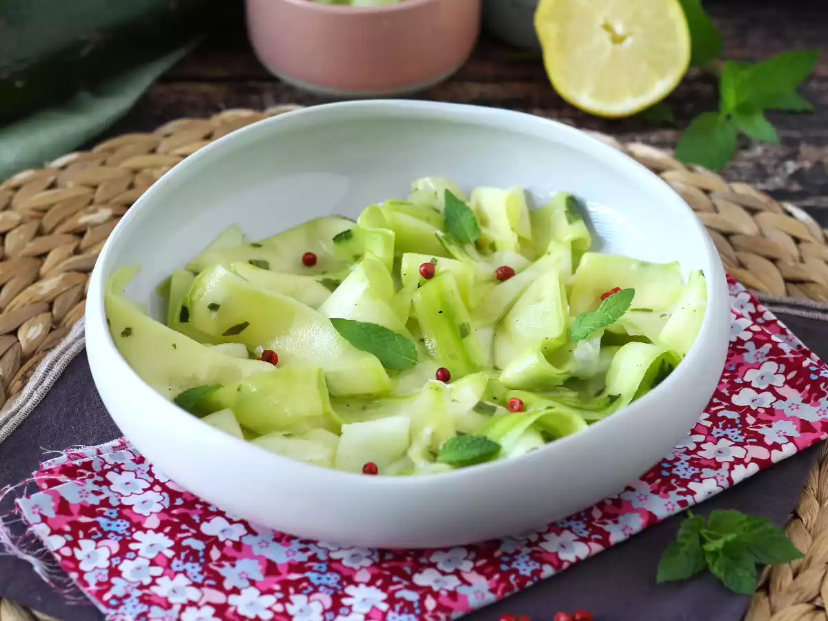 Courgettes marinées, le carpaccio de légumes parfait pour l'été !
