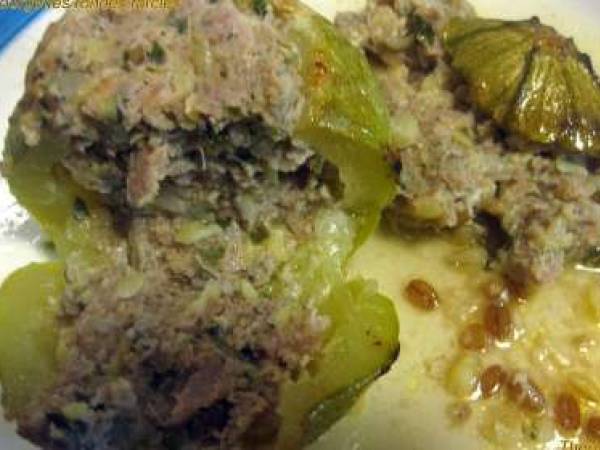 Courgettes rondes farcies