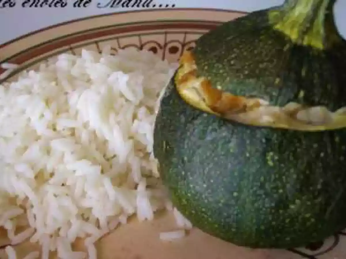 Courgettes rondes farcies au jambon de dinde fumé