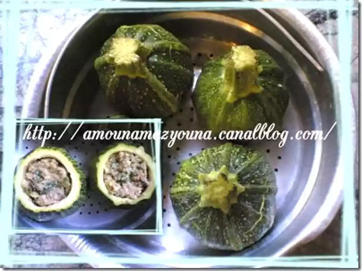 Courgettes rondes farcies aux maquereaux