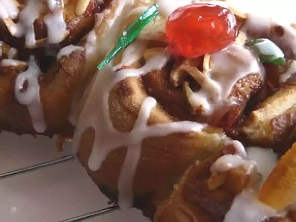 Couronne briochée aux fruits confits & amandes - photo 3