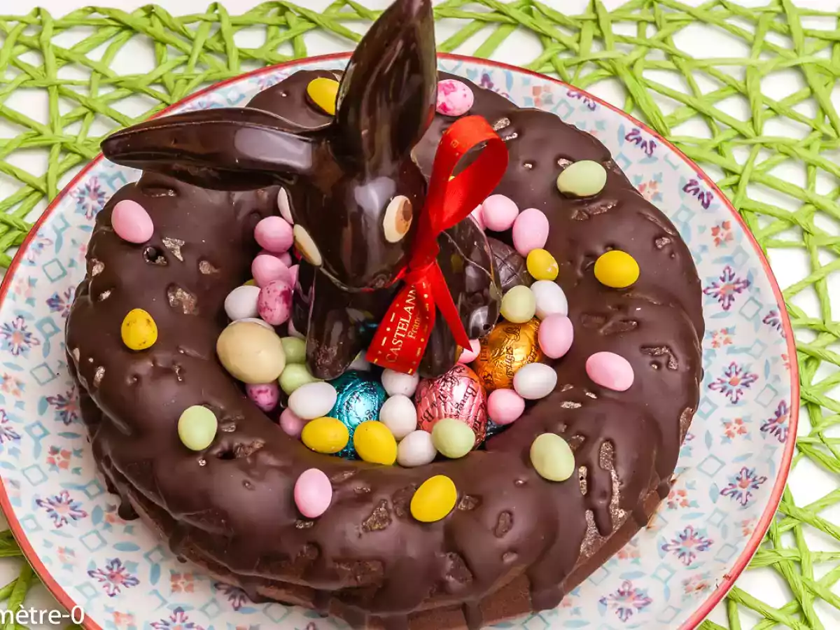 Couronne de Pâques au chocolat