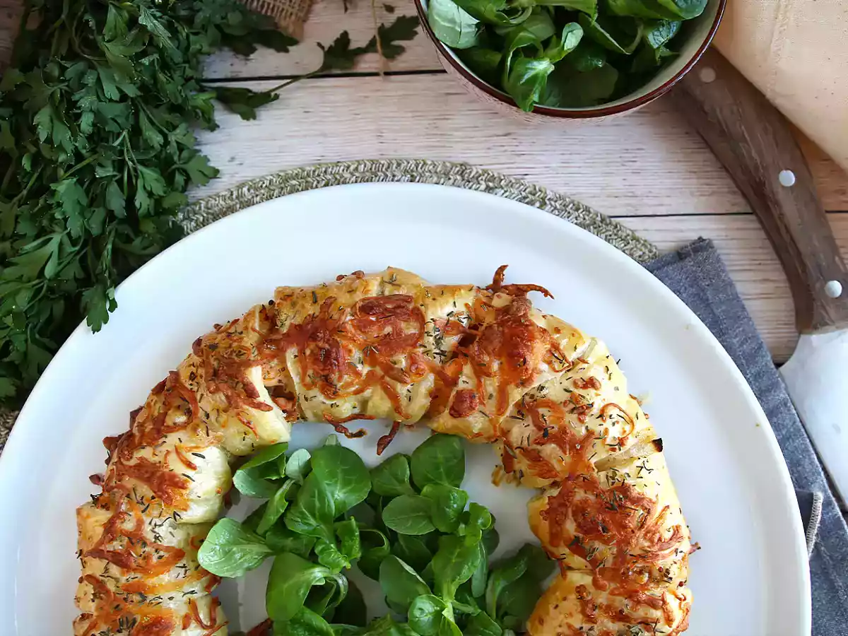 Couronne feuilletée saumon et moutarde - photo 3