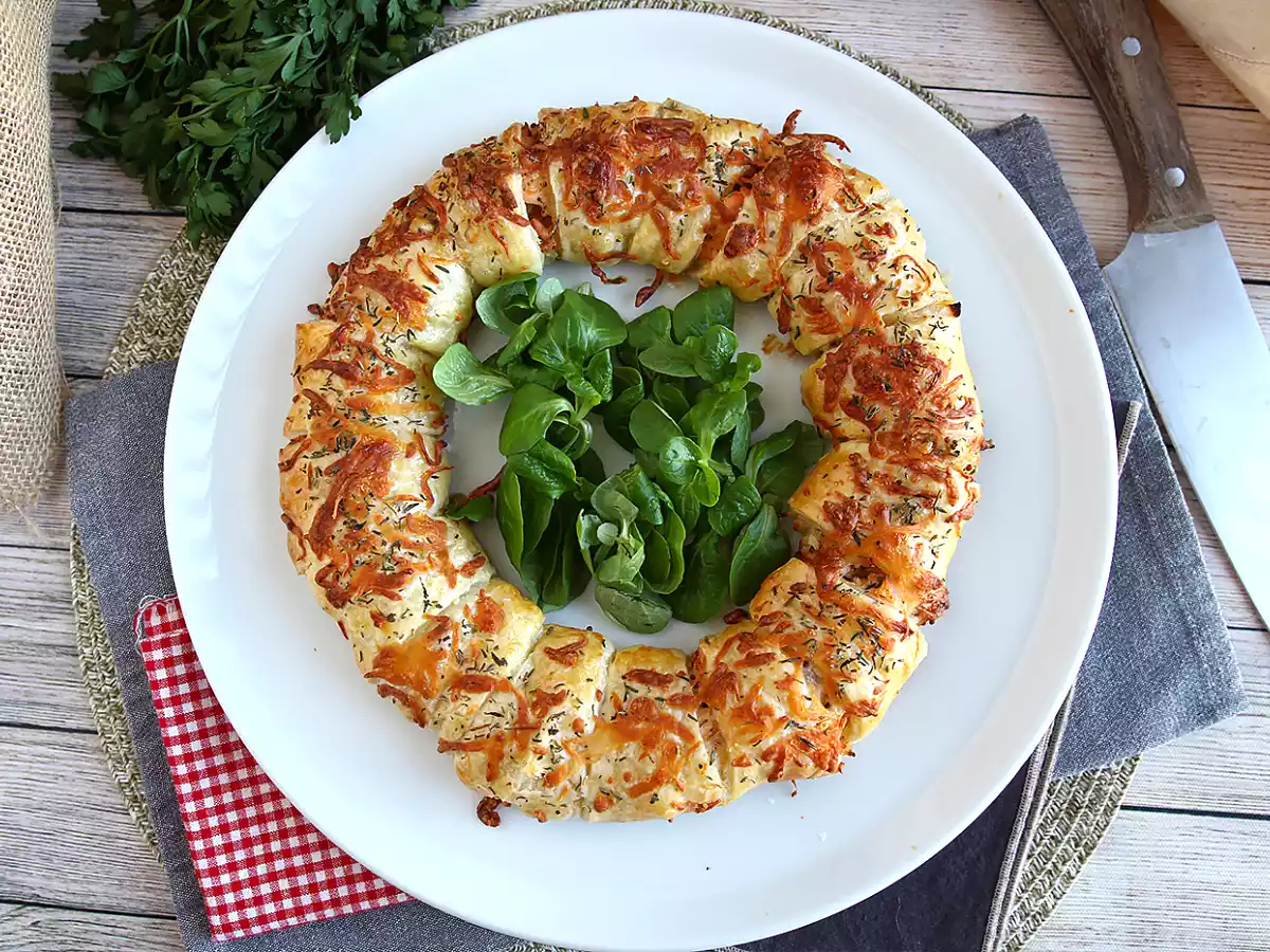 Couronne feuilletée saumon et moutarde - photo 5