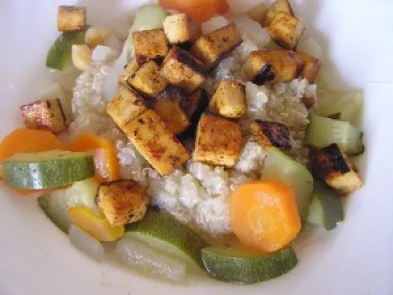Couscous de quinoa au tofu et aux légumes - photo 2