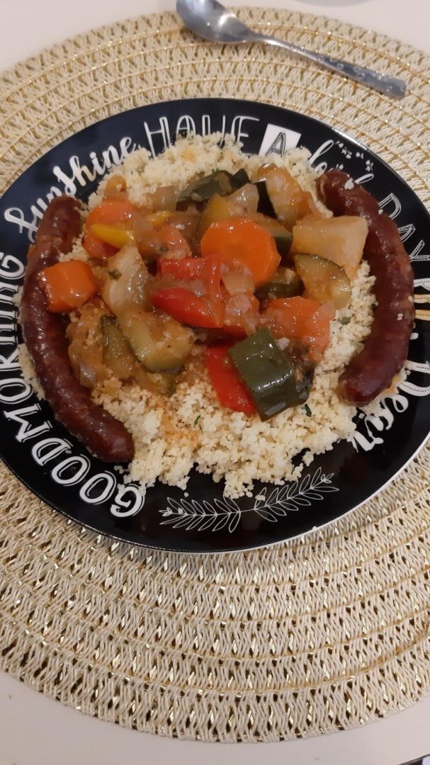 Couscous mj aux merguez et poivrons Recette Ptitchef