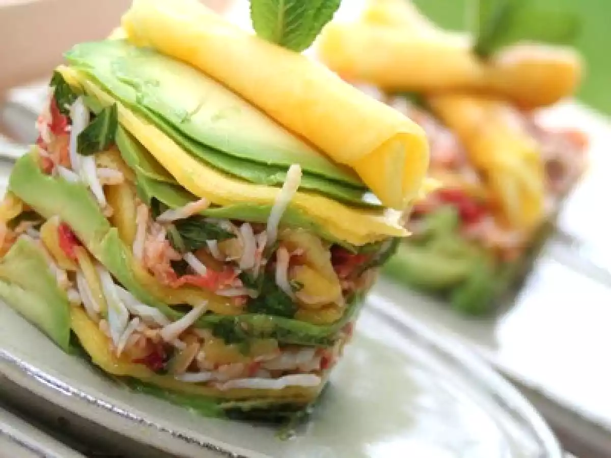 Crabe, avocat et mangue pour un millefeuille - photo 2