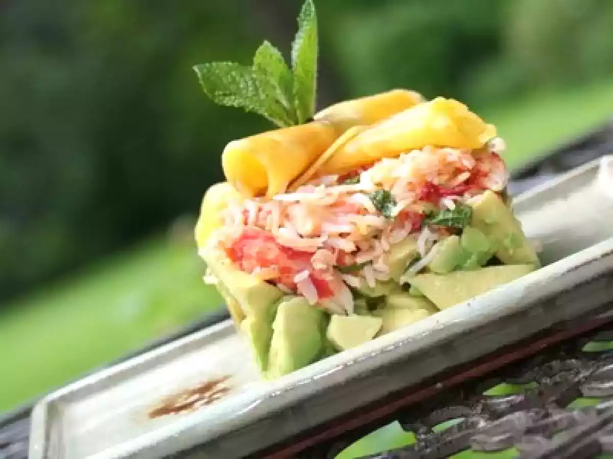 Crabe, avocat et mangue pour un millefeuille - photo 4