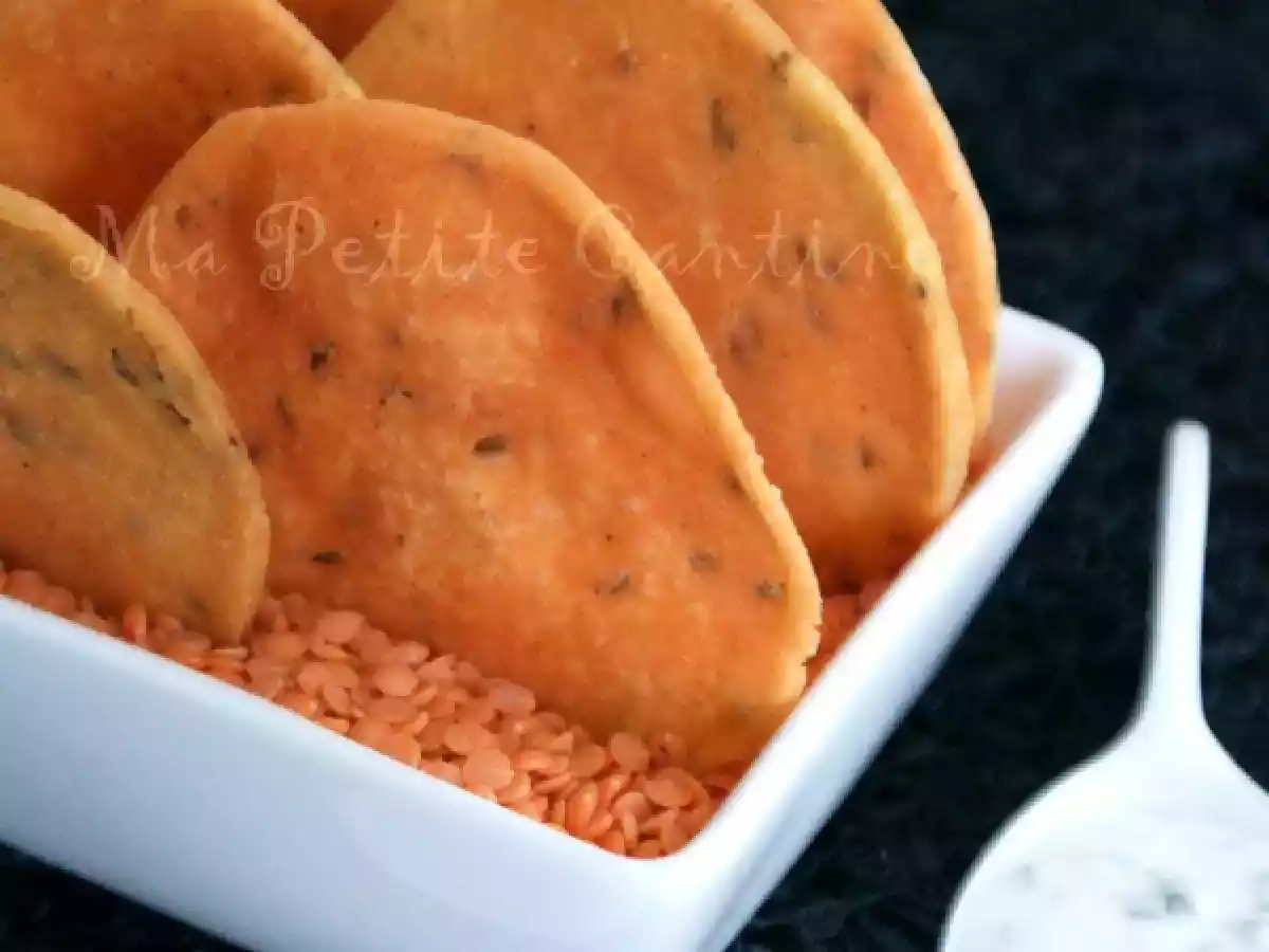 Crackers aux lentilles corail & cumin