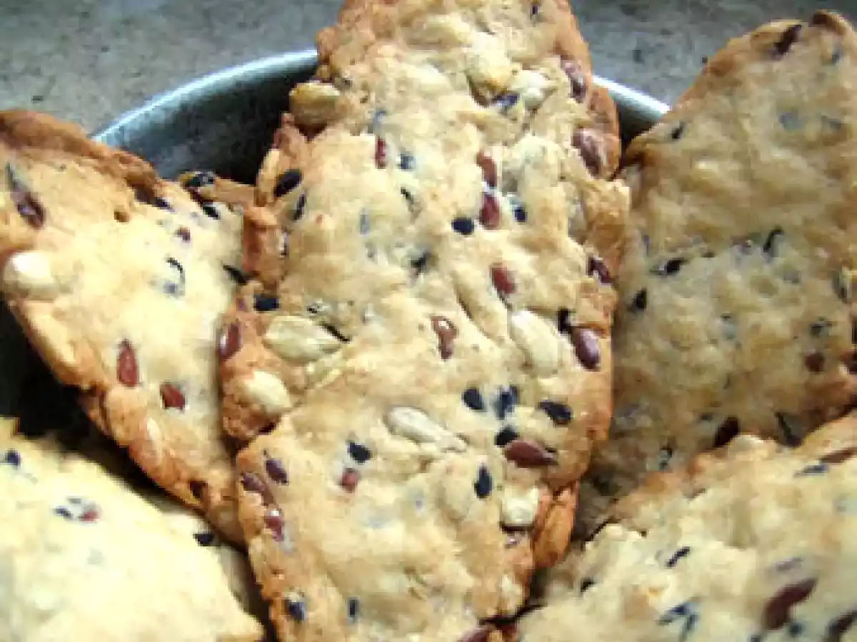 Crackers aux petites graines (sans oeuf, sans beurre)