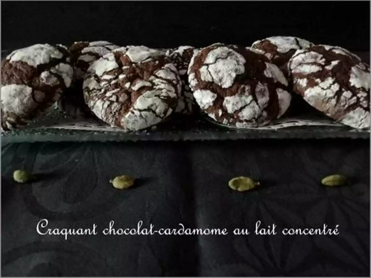 Craquelés au chocolat-cardamome & lait concentré - photo 2