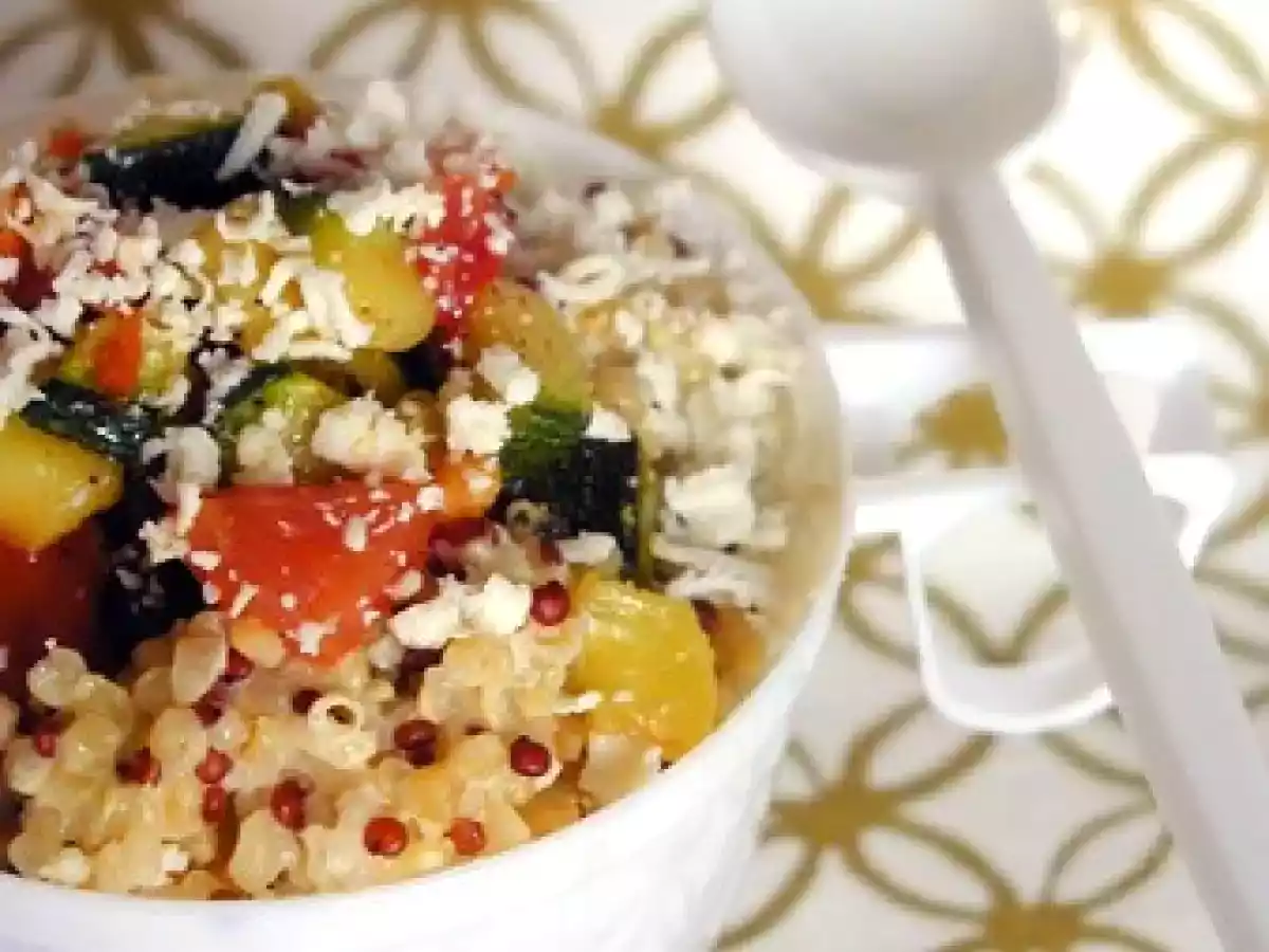 Creamy quinoa primavera (risotto crémeux au quinoa)